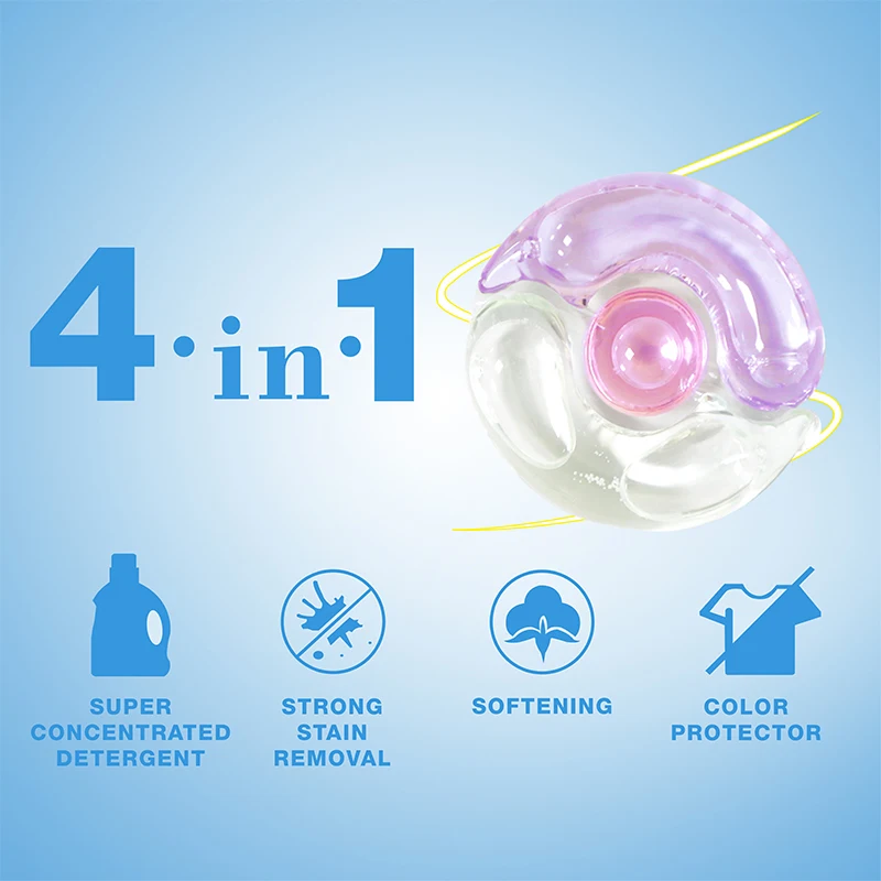 Concentrated Laundry Detergent clean clothes Detergent Pods Cloth Washing Capsules Laundry Pods With Charming Fragrance