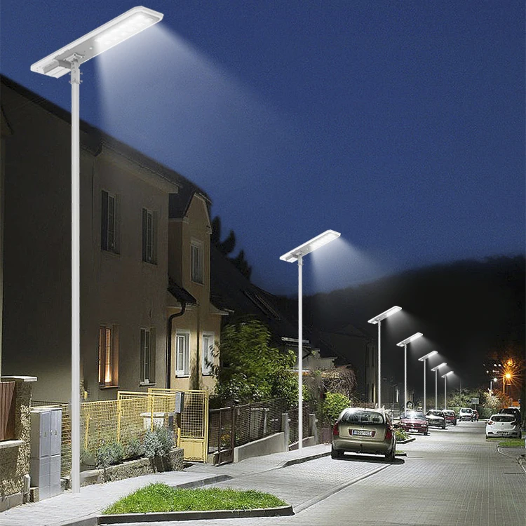 Hot selling high power  60W 100W waterproof ip65 solar street lamp Integrated  all in one solar lights outdoor