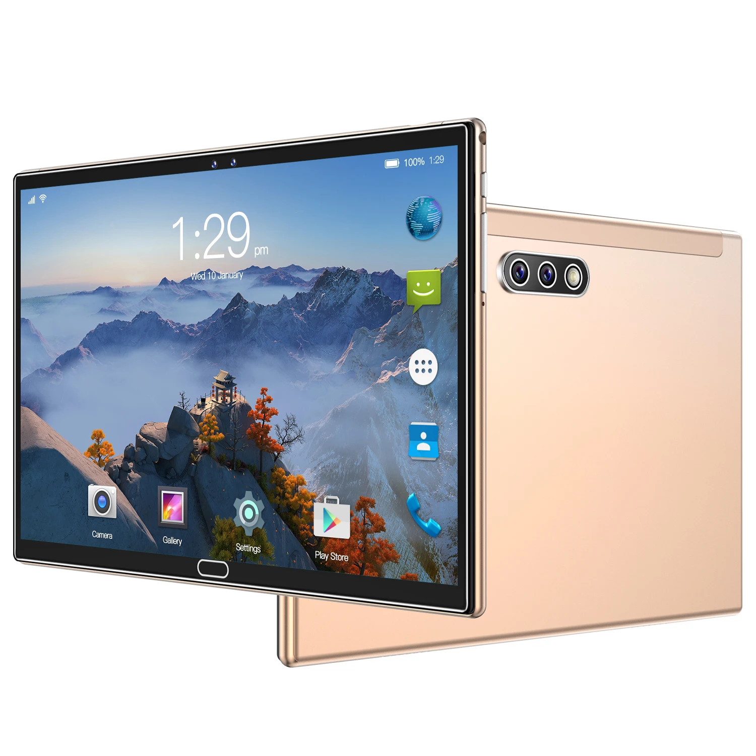 Dual card WiFi 10.1 inch Tablet PC 5000mAh Android OS 10.0 face recognition HD full screen GPS World Clock tablet