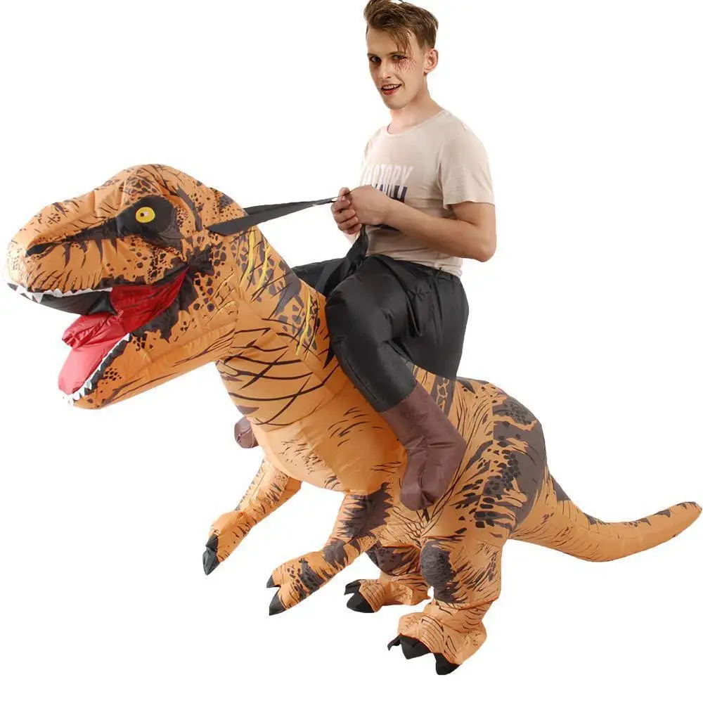 Halloween Disfraz De Dinosaurio Inflable T-rex Mascot Dino Costume Trex Blow up Suit Inflatable T Rex Dinosaur Costume for Adult