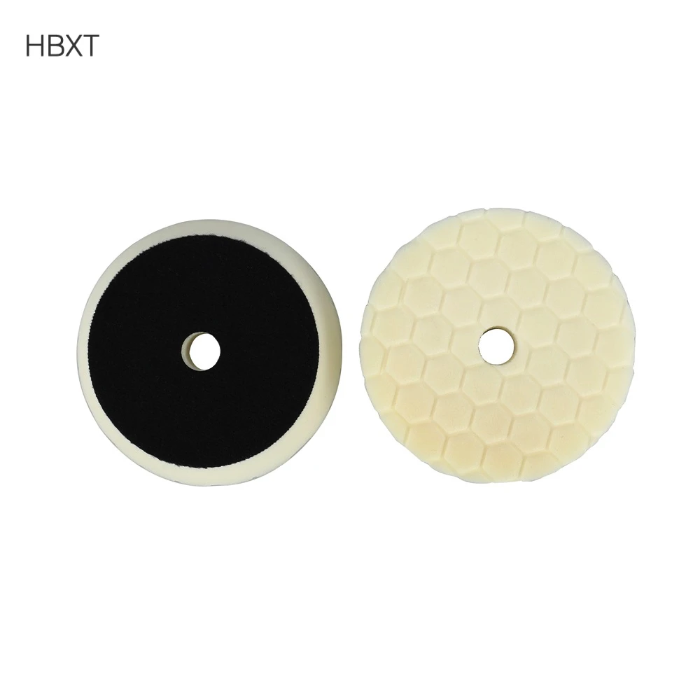 New design Hexagon White Sponge buffing pad auto abrasive foam polishing pad for buffing and waxing car