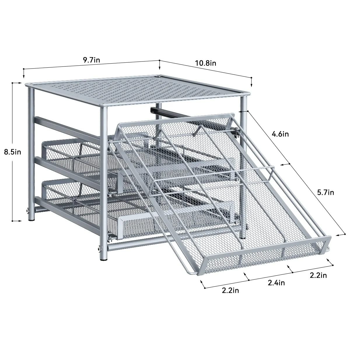 Wholesale Stainless Steel Metal Storage Holder Rack Magnet Kitchen Spice Refrigerator Storage Tissue Rack