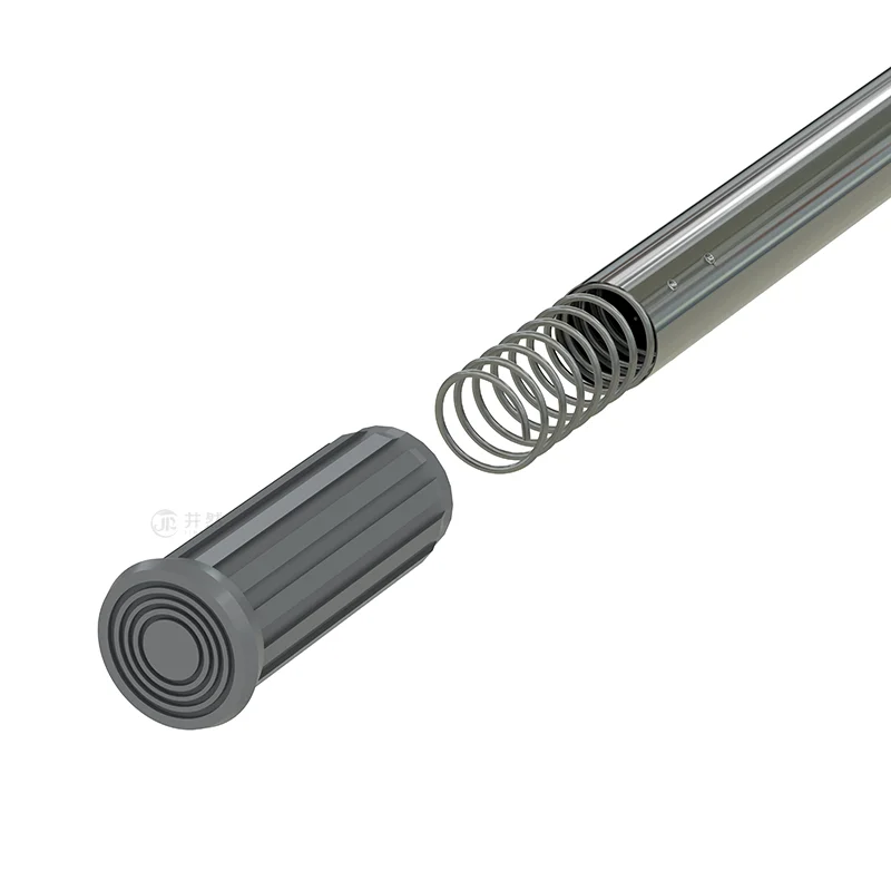 Modern metal accessories simple rod small round head telescopic rod