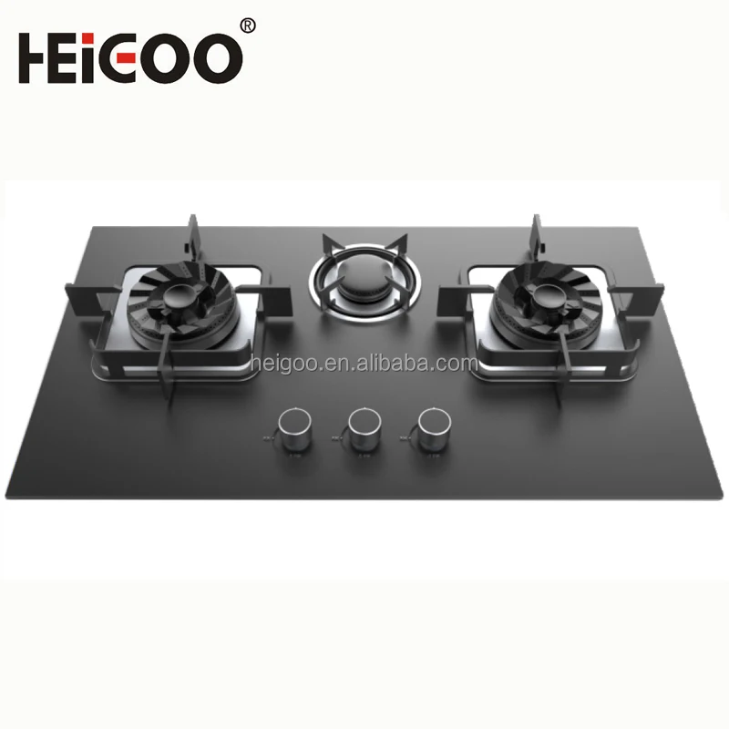 Hot sale wholesale price indoor home kitchen appliances desktop and embedded type glass top panel lpg gas cooker hob