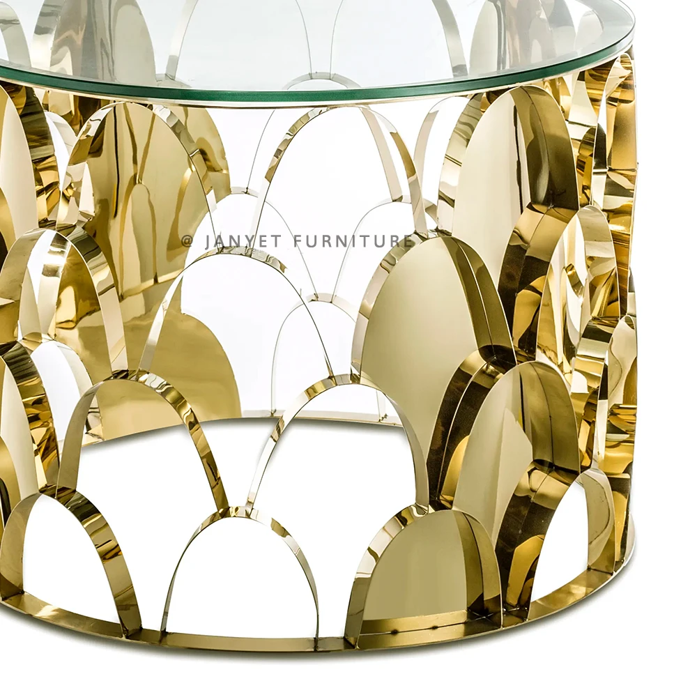 Hot Sale Simple Dining Room Glass Modern Gold Scale Lowes Round Table Top