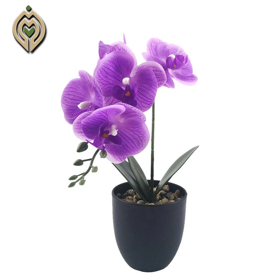 Wholesale best price high quality artificial orchid plant potted for home decoration