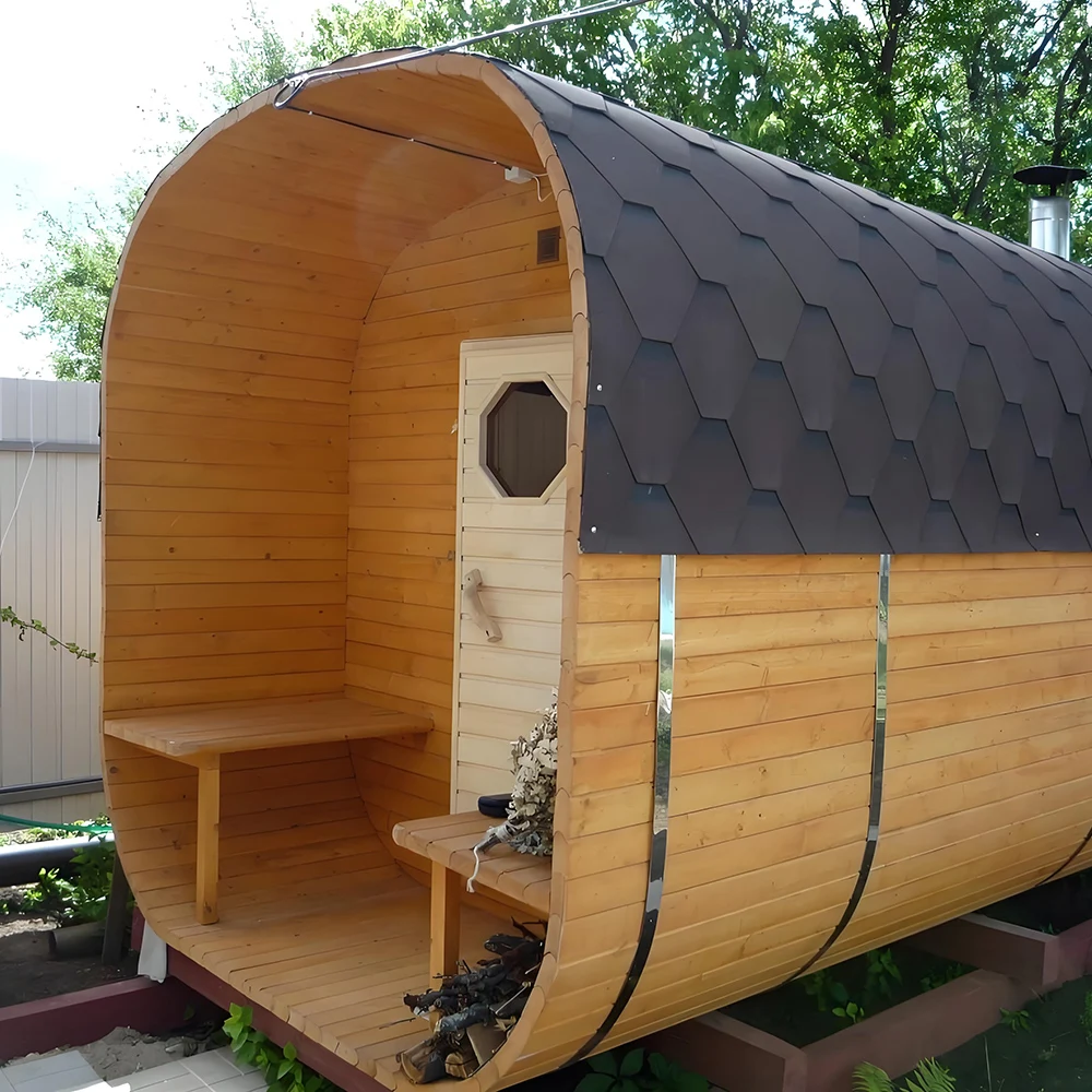 Sauna Factory Direct outdoor mini cube glass sauna with WIFI speaker and Bluetooth controller