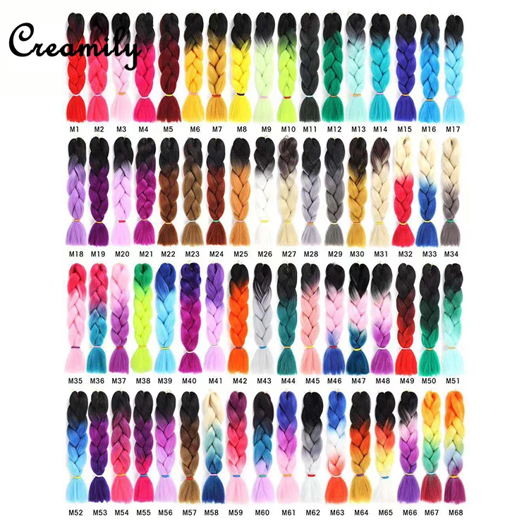 Creamily волосы, бесплатный образец, оптовая продажа, синтетические косички для плетения волос