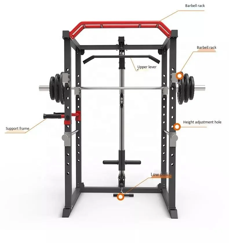 folding gym weight cage squat power rack multi-fuction bodybuilding equipment power rack smith machine