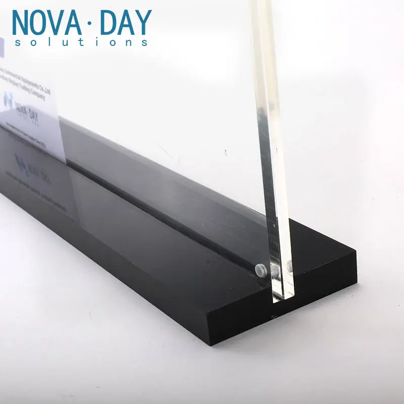 Novaday Customized Hight Quality Acrylic Menu Brochure Holder A4 Acrylic Leaflet Dispenser Display Stand