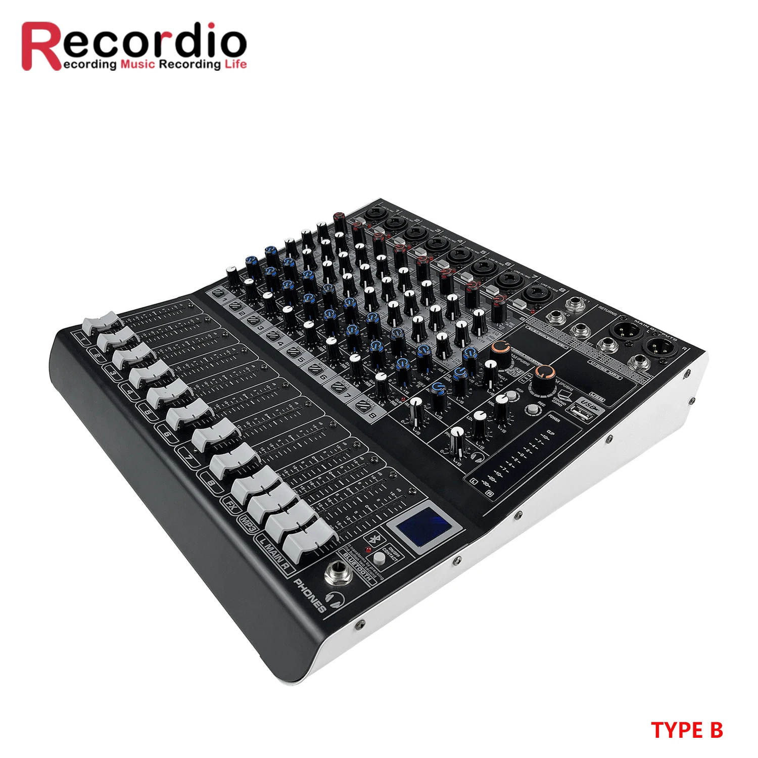 GAX-M8 Pro 8-канальный сетевой видеорегистратор DJ микшер с 256 DSP эффект реверберации BT 5 0 USB смеситель для караоке персональный компьютер запись