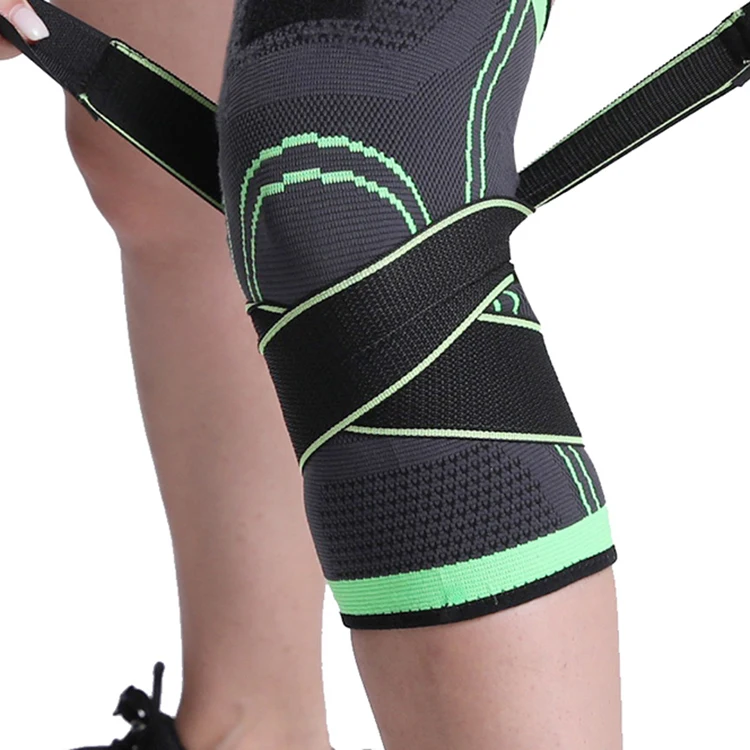  Fitness Gear Basketball Volleyball Brace Protector Pressurized Elastic Knee Pads Support Sports