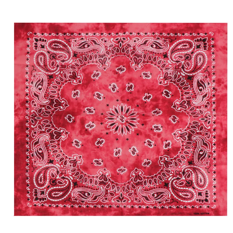 12 Colors Cotton Material Cowboy Bandanas Paisley Print Head Wrap Bandanas for Women Men