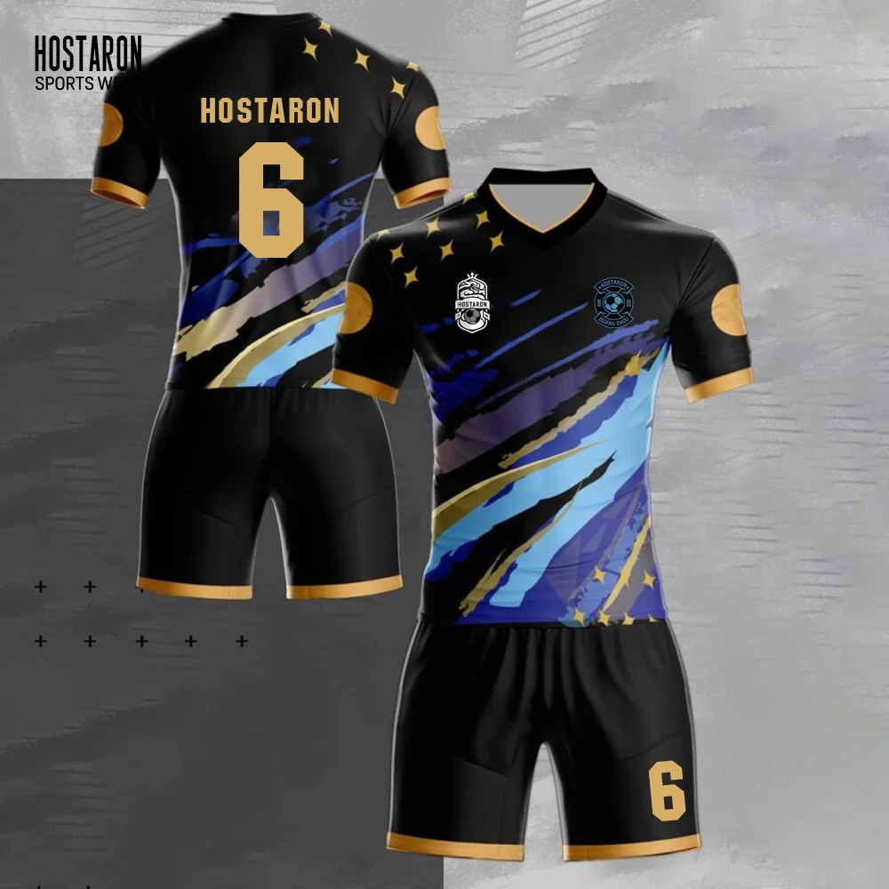 High quality best custom soccer jersey wholesale black football jersey wholesale blank football jerseys