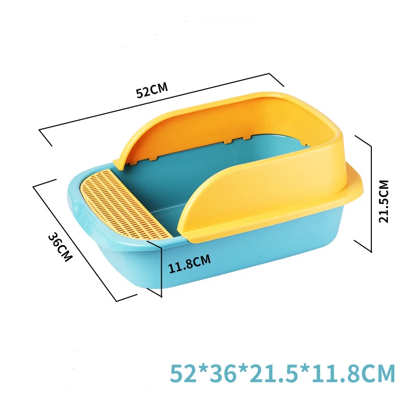 Wholesale Large Semi Enclosed Cat Litter Box Splash-Proof Cat Toilet Clean Cat Litter Scoop Trapping Mats