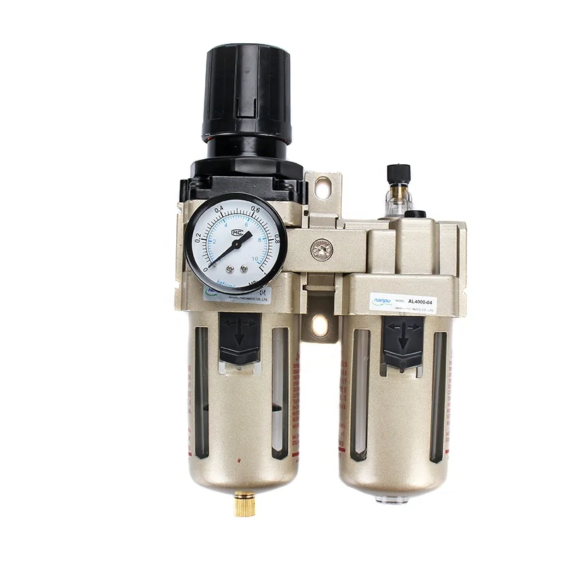 NANPU Pneumatic FRL Combination Air Filter Regulator And Lubricator AC4010-06 G3/4 Manual Drain SMC Type