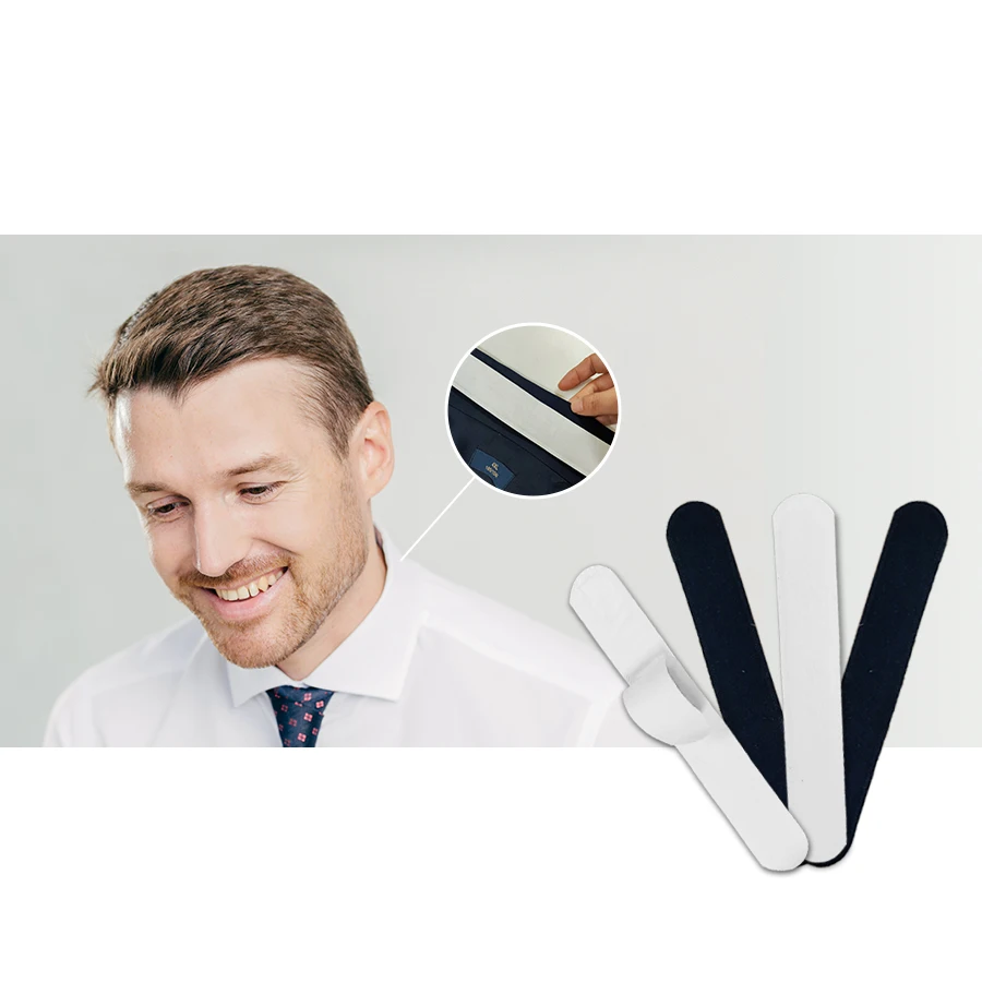 HODAF OEM ODM Disposable Collar Protector Sweat Pads Sweat Absorbent Pad Liner For Shirt Collar and Hat