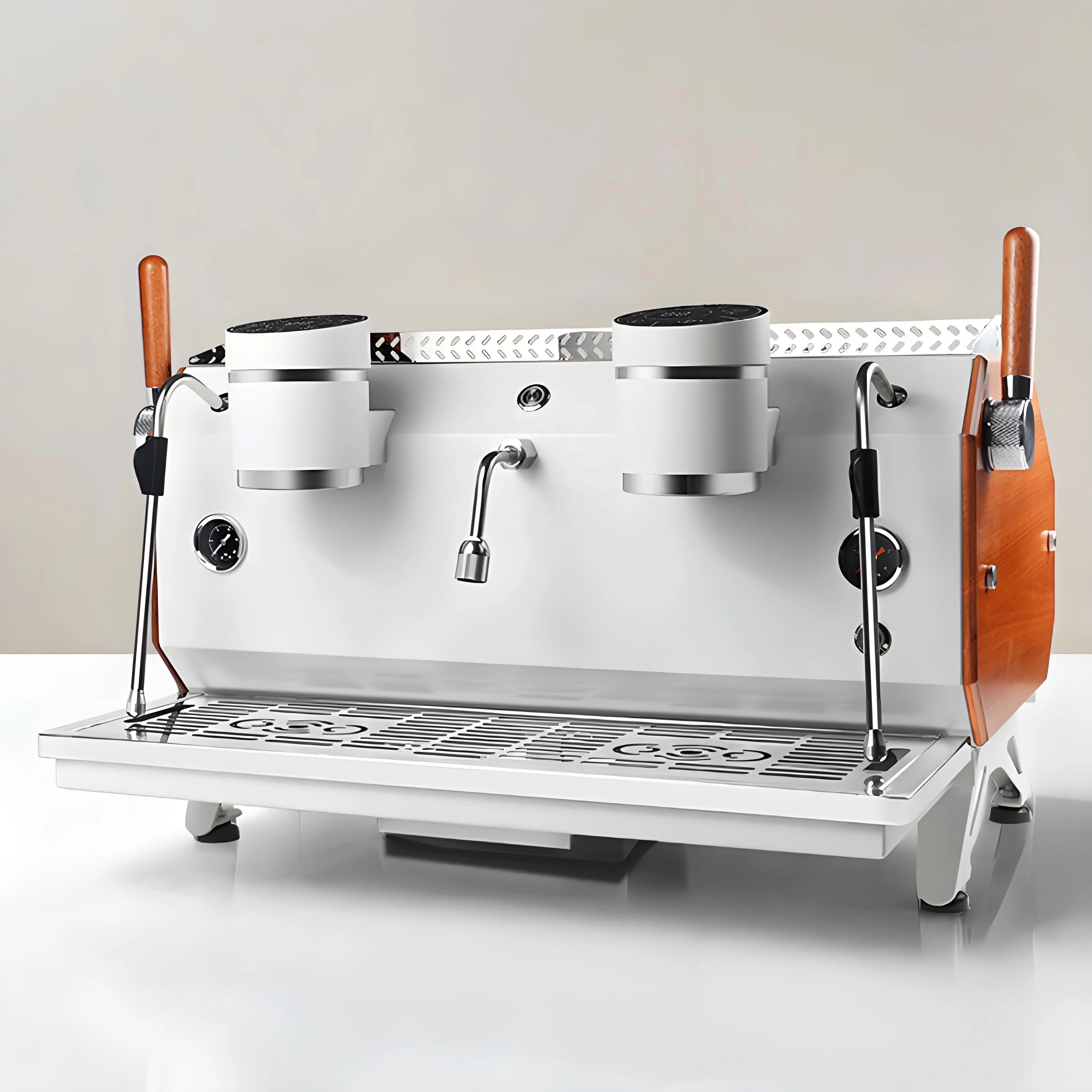 Commercial Professional Multifunction Automatic Multi Boilers Copper Pipe Coffee Maker Machine Espresso For Cafe