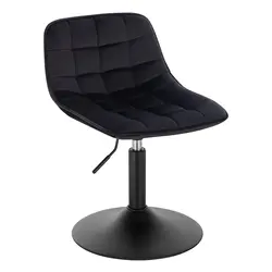 Adjustable Work Dining Makeup Stool Velvet Swivel Chair for Office Home Shop
