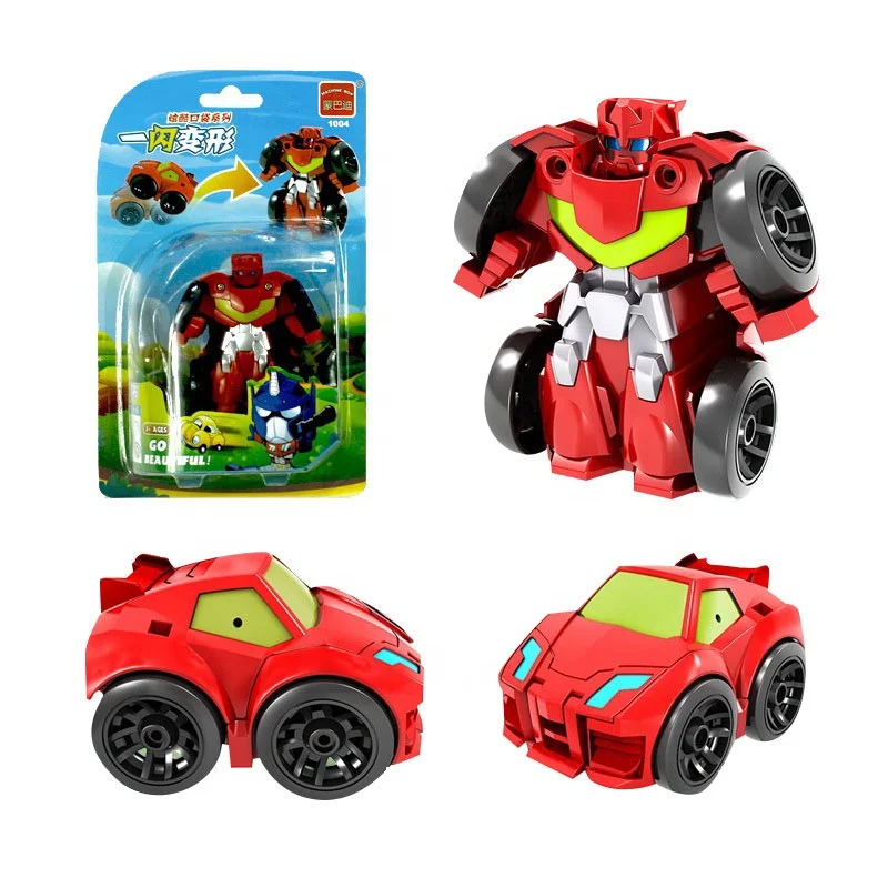 Best Selling Kids Car Transform Robot Toy Wholesale Child Easy Deform China Plastic Deformation Robot Toy Car Factory Supply