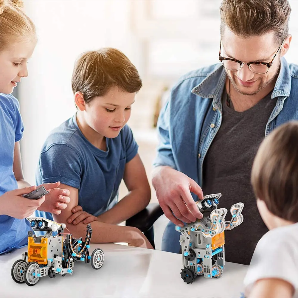 Обучающие игрушки-роботы на солнечной батарее STEM 12 в 1 набор для самостоятельного строительства научных экспериментов детей от