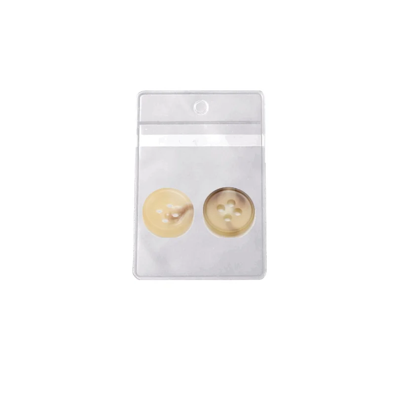 Wholesale Clear Plastic Small Poly Bag Custom Print Logo Spare Button Mini Pouch for Shirts Coat Suit Pants Clothing