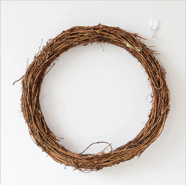 autumn dried flower wreath Grapevine wreath supplies wholesale wooden christmas decoration