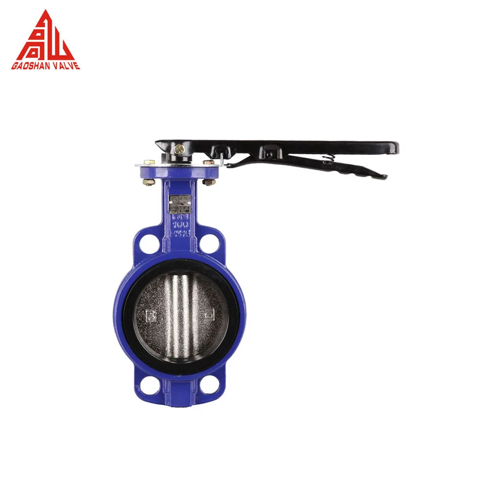 D71X-16Q Manual Butterfly Valve Ductile Iron Wafer Type Soft Seal Butterfly Valve