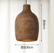 Modern Cement Resin E27 Droplight Wabi sabi Chandelier Hanging Nostalgic Vintage Pendant Lamp For Dining Room Bedside Restaurant