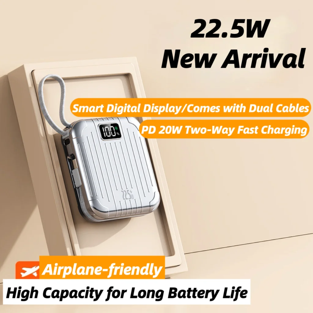 Mini Fast Charging Powerbank Comes With Its Own Cable Fast Charging Portable Advanced Mobile Power Supply