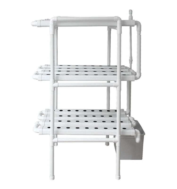 Hydroponics Nft System with 108 Holes Kits Vertical Hydroponic Growing Systems PVC Tube Plant Vegetable