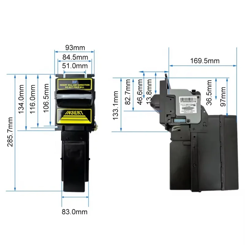 Hot Sale Taiwan ICT-L70-P5 Bill Acceptor with Cash Box For Vending Machines