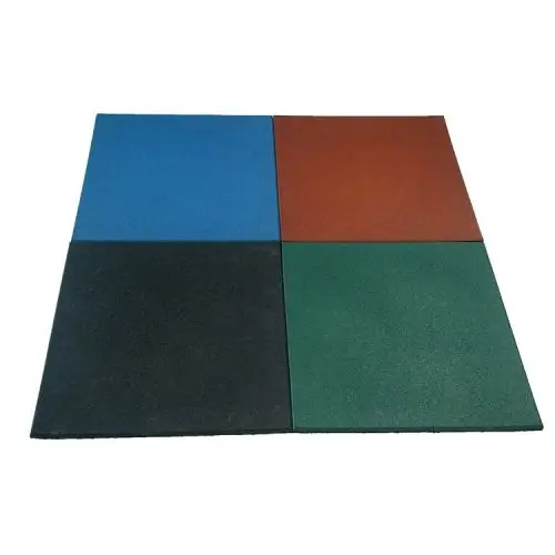 4cm 4.5cm 5cm yellow red green grey rubber tile for garden rubber flooring