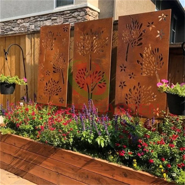 Corten стальной экран металлические экранные панели конфиденциальные стальные экраны и