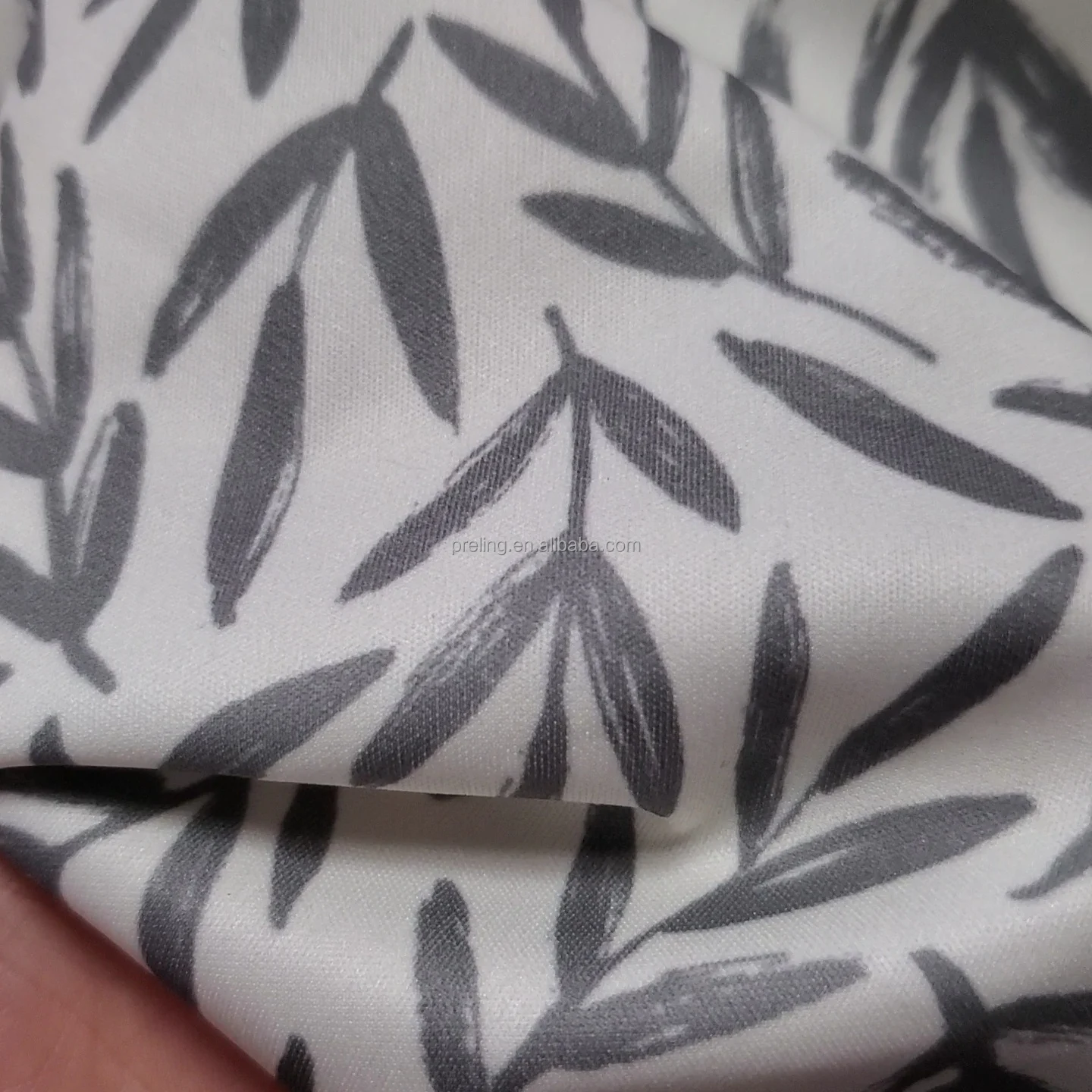 Polyester 30D knitted PUL fabric printed PFCs free water repellent for bibs soft shell mats