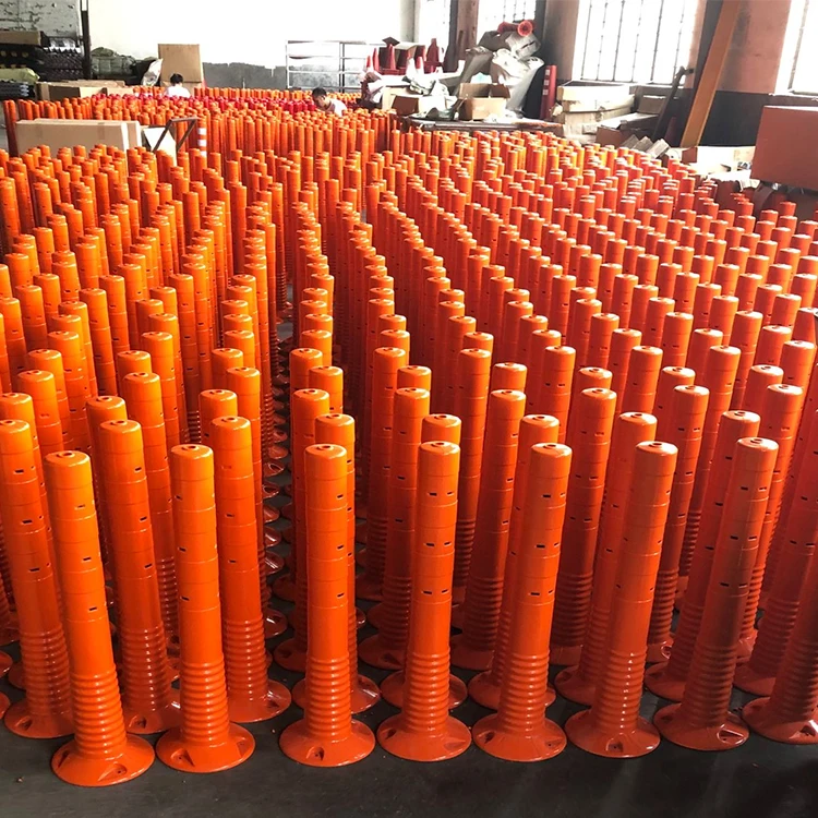 Orange Guaranteed Quality Road Sign Plastic 750mm Flexible Bollard PU Traffic Warning Delineator Bollard Traffic Warning Post