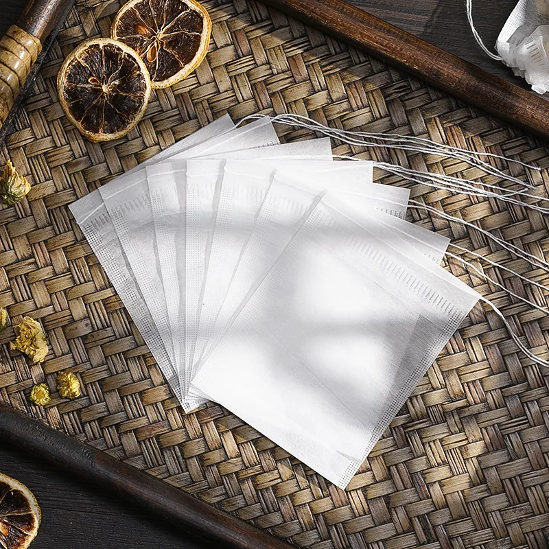 Hensin Disposable Small Round Food Grade Paper Juice Coffee Round Heat Seal Empty Tea Filter Bag For Loose Tea