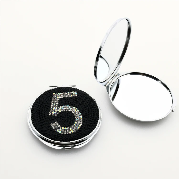 Новые товары 2020 модное простое алмазное приклеивающееся металлическое двухстороннее зеркало