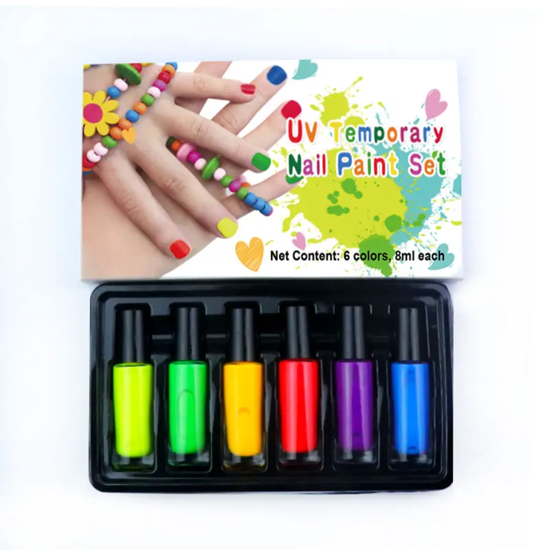 Wholesale private logo glow in the dark nail paint art color UV neon nail gel polish set for Halloween Party