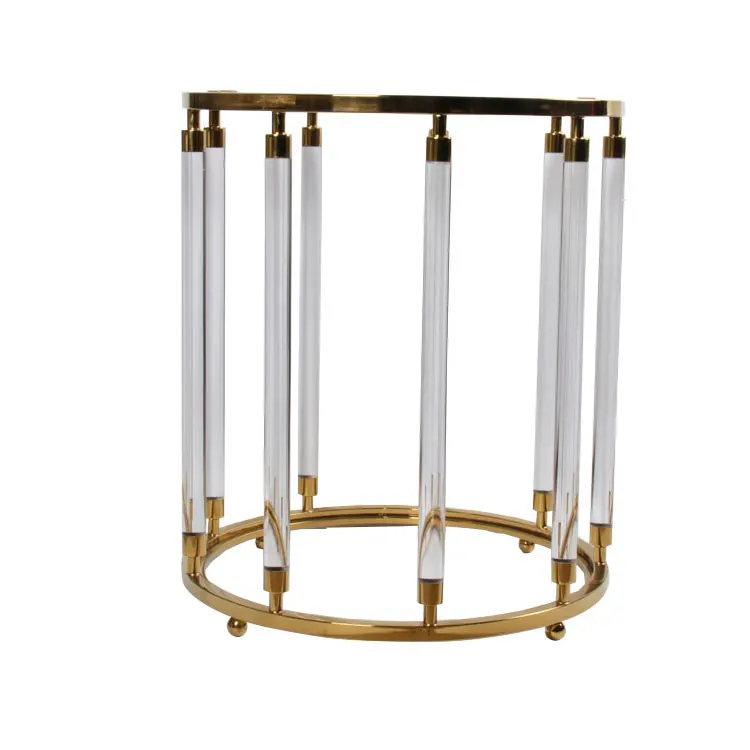 2020 custom Clear Acrylic Tables Acrylic Metal Coffee Table