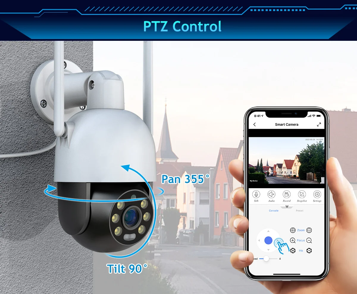 Techage открытый 5Mp 8-канальный Cctv камера системы двухстороннее аудио домашняя камерная система