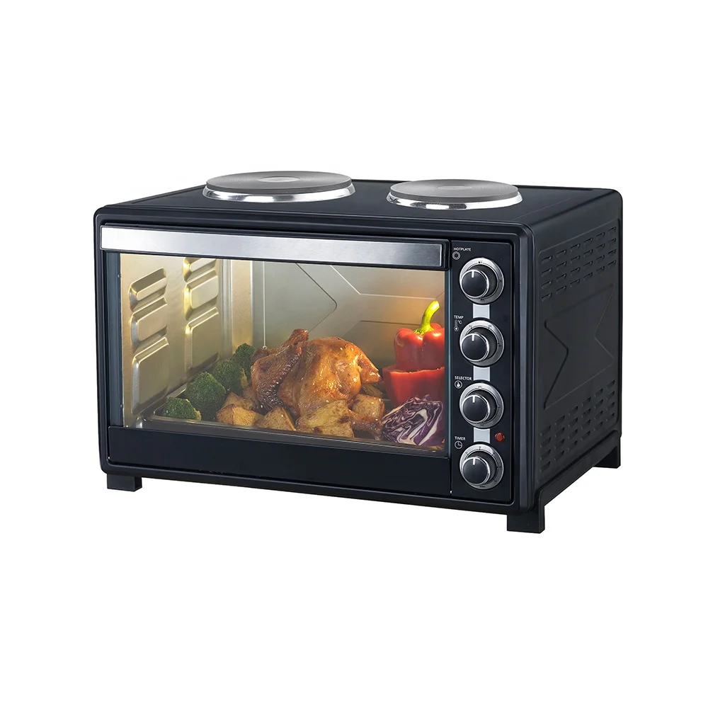 CE сертифицированный 23L 60 минут таймером с кольцами и 4 шага переключатель нагревательный элемент из нержавеющей стали Настольный Электрический духовой шкаф на газовом