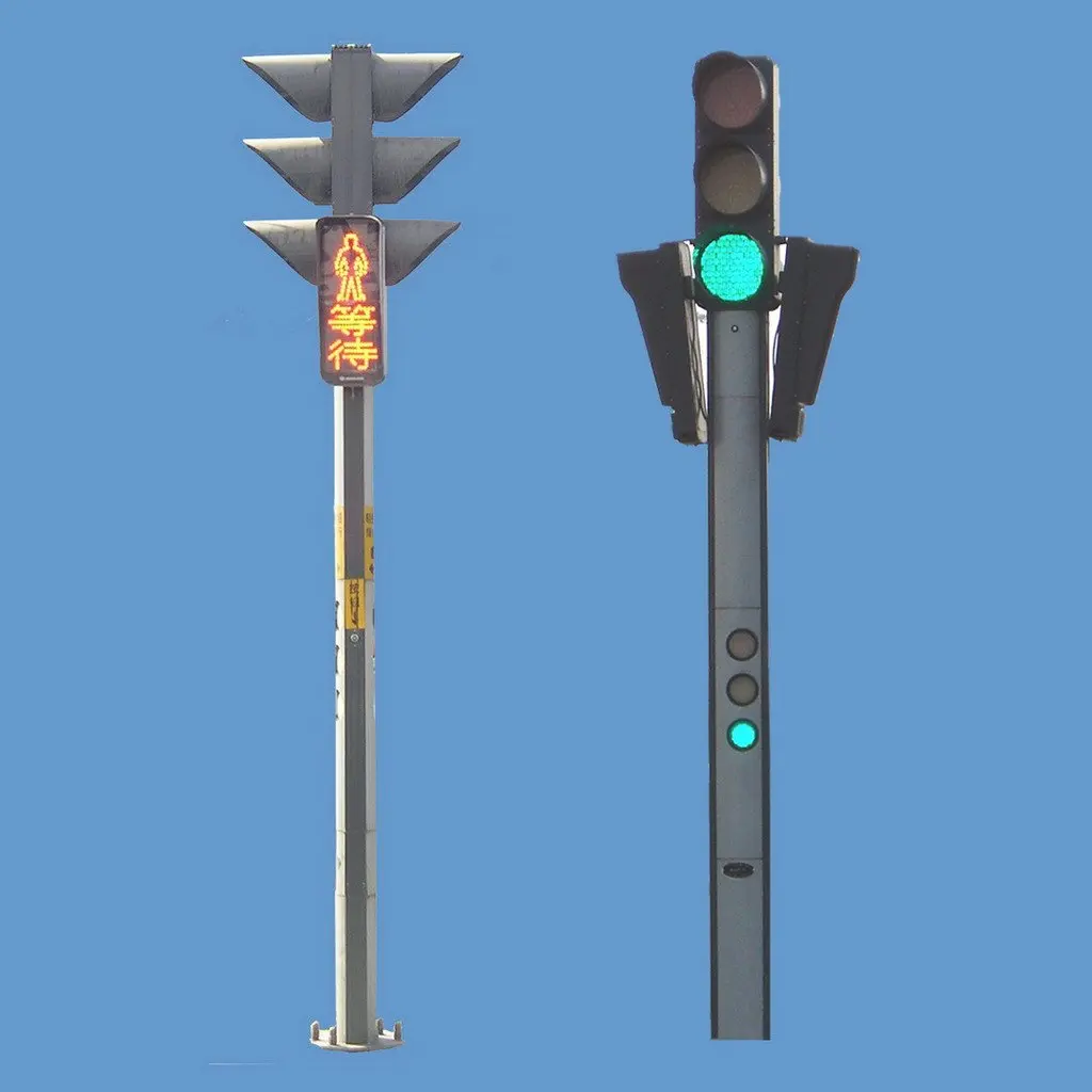 led traffic signal light pole