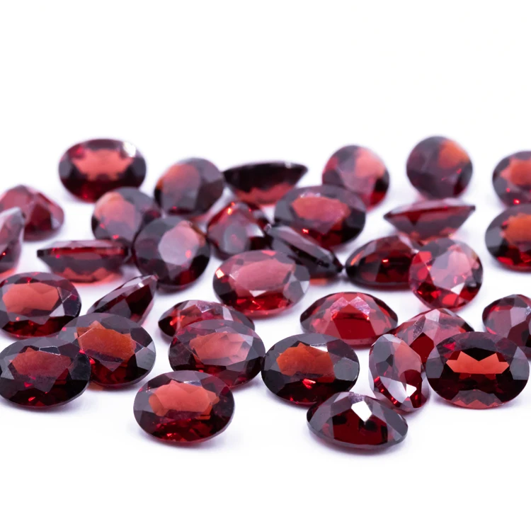 Redleaf Gems Loose Natural Garnet Gemstone Oval Shape Garnet