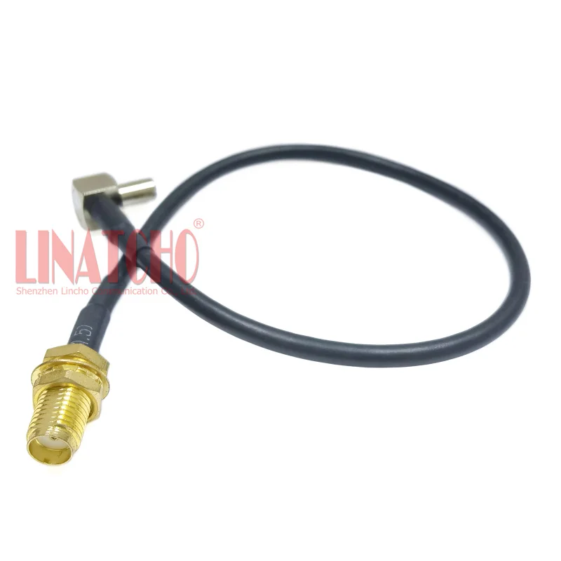 Black 20cm RG174 Coax. Cable SMA Female to TS9 Male Connector
