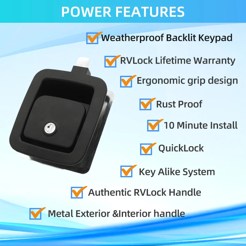 Замок Thcoo для дома на колесах, трейлер для путешествий, грузовик, фургон, домов на колесах, американский стиль, мотор для домов на колесах, компактный внешний замок для домов на колесах