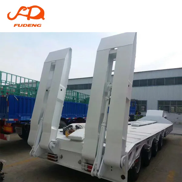 2021 lowboy semi trailer 3 axles 80ton steel material lowbed truck trailer for sale