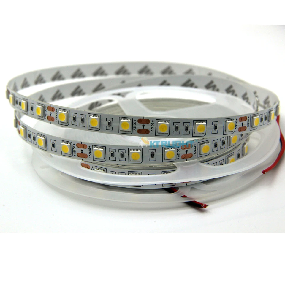 Высокое качество 60LED/M белый красный зеленый свет 12 В новый продукт SMD оптовая цена 5050 300Led полосы света 2 линии