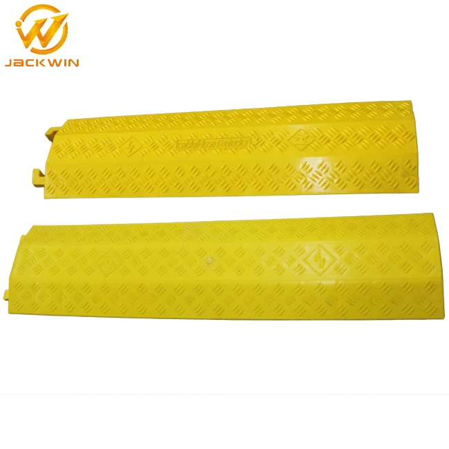 Light Duty Flexible Plastic One Way Cable Protector / Single Channel Cord Ramp / Hose Protector Cover