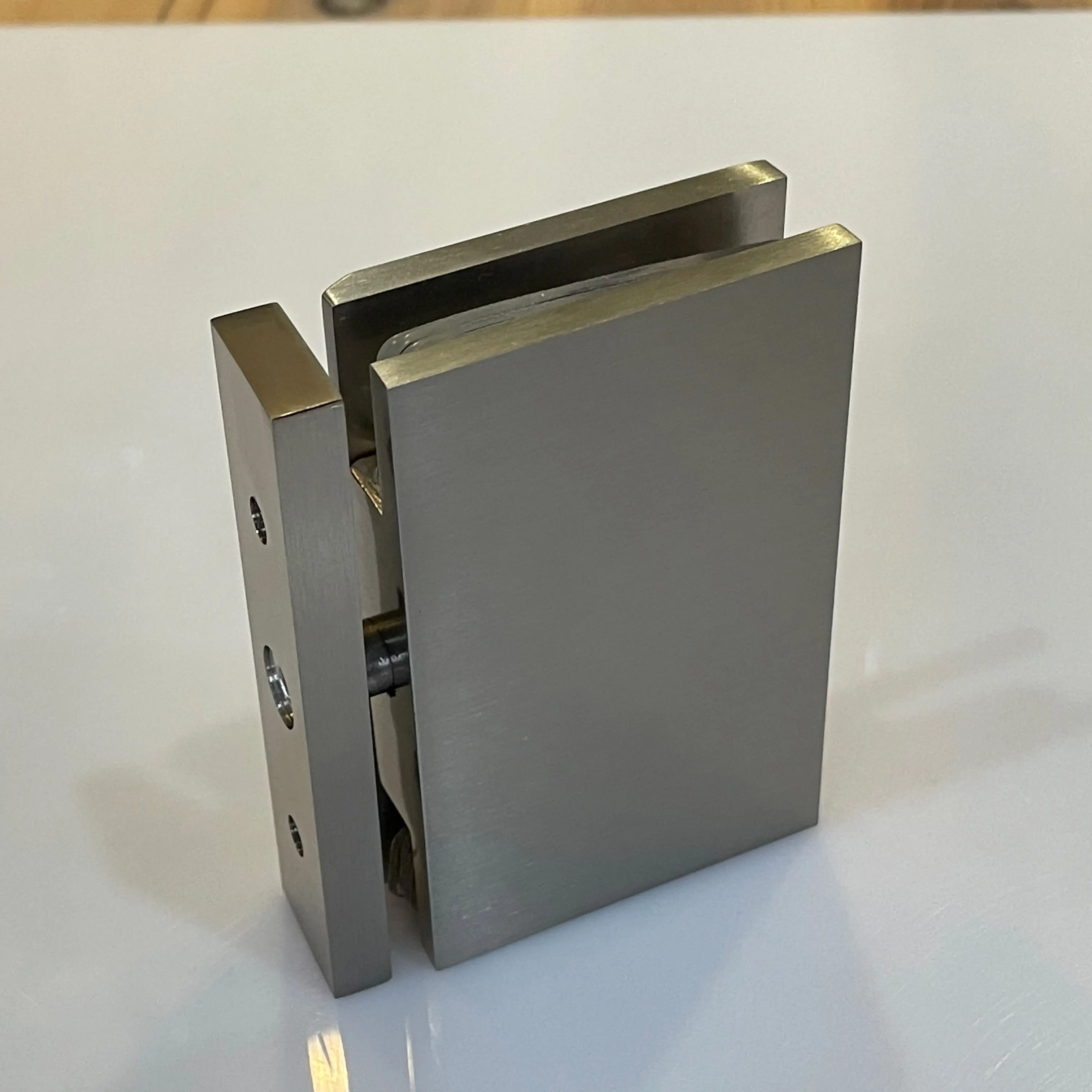 Glass To Wall 360 Degree Shower Door Hinges Brush Brass closer floor hinge for 8 to 12mm glass